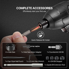 Drill Bit Set, 246 Pieces Drill and Driver Bit Set, Screwdriver Bit Set Suitable for Wood Metal Cement Drilling and Screw Driving, Drill Bit Sets Combo Kit Assorted in Organized Carrying Case