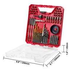 Drill Bit Set 70 PCS Screwdriver Bit Set with Carrying Case Multi-purpose