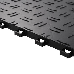 Garage Tiles Interlocking, 12 x 12 x 0.53 inch 25 Pack Garage Floor Covering Tiles, Non-Slip Double-Sided Texture Garage Flooring Tiles, for Garages, Basements, Repair Shops, Black