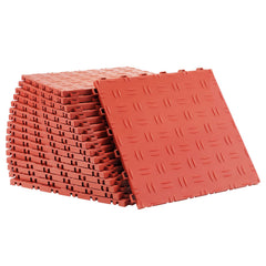 Garage Tiles Interlocking 12x12 in 50 Pack Garage Flooring Tiles Red