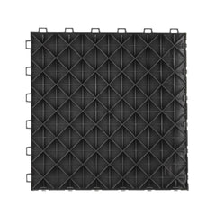Garage Tiles Interlocking, 12 x 12 x 0.53 inch 50 Pack Garage Floor Covering Tiles, Non-Slip Double-Sided Texture Garage Flooring Tiles, for Garages, Basements, Repair Shops, Black