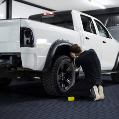 Garage Tiles Interlocking, 12 x 12 x 0.53 inch 50 Pack Garage Floor Covering Tiles, Non-Slip Double-Sided Texture Garage Flooring Tiles, for Garages, Basements, Repair Shops, Graphite Gray