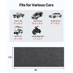 Garage Floor Mat, 2.3 x 5.79 M Waterproof Protection from Water,Snow, Rain,Mud and Oil for Cars, Non-slip Heavy Duty Containment Mat with TPE Anti-Leak Backing & Easy to Clean & Cuttable