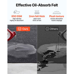Garage Floor Mat, 2.3 x 5.79 M Waterproof Protection from Water,Snow, Rain,Mud and Oil for Cars, Non-slip Heavy Duty Containment Mat with TPE Anti-Leak Backing & Easy to Clean & Cuttable