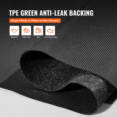 Garage Floor Mat, 2.3 x 5.79 M Waterproof Protection from Water,Snow, Rain,Mud and Oil for Cars, Non-slip Heavy Duty Containment Mat with TPE Anti-Leak Backing & Easy to Clean & Cuttable
