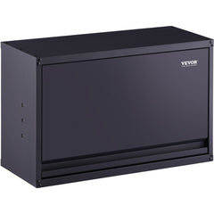 Metal Storage Cabinet, 54.4 kg Load Capacity per Shelf, 50.8 cm Tall Wall-Mounted Powder-Coating Steel Garage Cabinet with Adjustable Shelf, Press to Lock & Open Door, Perfect for Office Home Garage