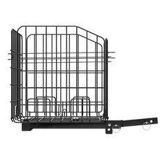 Scooter Rear Basket, Folding Metal Wire Basket, Heavy Duty & Spacious Cargo Basket, Works with 1-inch Receiver, Compatible with Most Golden, Drive & Pride Mobility Scooter