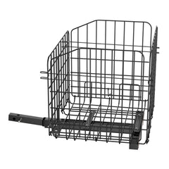 Scooter Rear Basket, Folding Metal Wire Basket, Heavy Duty & Spacious Cargo Basket, Works with 1-inch Receiver, Compatible with Most Golden, Drive & Pride Mobility Scooter