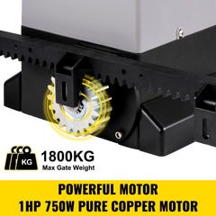 Sliding Gate Opener Automatic Sliding Gate 1800 KG 4 Remote & APP Control