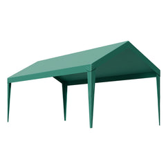 Carport Replacement Canopy, 6 x 3 m Potable Garage Tent Top Tarp, UV-Resistant & Waterproof Car Shelter Tarp, Heavy Duty Car Port Cover with Ball Buggees, Dark Green, Frame Not Included