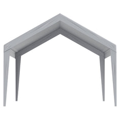 Carport Replacement Canopy Cover 12 x 20 ft, Garage Top Tent Shelter Tarp Heavy-Duty Waterproof & UV Protected, Easy Installation with Ball Bungees,Grey (Only Top Cover, Frame Not Include)