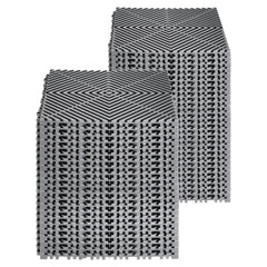 Interlocking Drainage Mat, 31 x 31 cm Modular Interlocking Cushion, 50 Pcs Splicing Drainage Mats, Non-Slip Gray PP Drainage Floor Tile and Shower Mat, for Garage, Garden, Kitchen & Outdoor