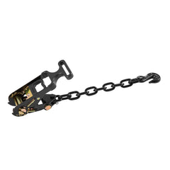 Wheel Chock Tie-Down Kit, Tire-Style Tow Dolly Strap, Car Tie Down Kit with Heavy-Duty Hook, Break Strength 4540 kg & Working Load 1512 kg Motorcycle Tie-Down System with O-Ring for ATV, SUV