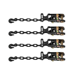 Wheel Chock Tie-Down Kit, Tire-Style Tow Dolly Strap, Car Tie Down Kit with Heavy-Duty Hook, Break Strength 4540 kg & Working Load 1512 kg Motorcycle Tie-Down System for ATV, SUV, Trailer