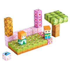 Magnetic Blocks, 100 PCS Princess Castle Set, Magnetic Building Cubes for Kids, STEM Montessori Sensory Toys for Christmas Birthday Gift, Construction Stacking Toy for 3+ Years Old Boys & Girls