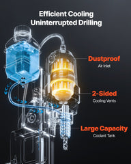 Magnetic Drill, 1400W Motor 1.6 in Boring Diameter, 2810 lbf Portable Electric Mag Drill Press, with 11 Coring Bits, 800 RPM Speed, Drilling Machine for Metal Surface, Home Improvement Industry