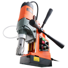Magnetic Drill, 1450W Motor 1.6 in Boring Diameter, 2810 lbf Portable Electric Mag Drill Press, with 2 Coring Bits, Variable Speed, Drilling Machine for Metal Surface, Home Improvement Industry