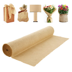 Burlap Fabric Roll, 1016 mm x 22.86 m & 50 x 50 Density Wide Natural Burlap Fabric Rolls, Jute Fabric Burlap Tree Wrap Roll, for Decor, Crafts, Wedding, Gardening, Plant & Tree Winter Covering