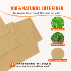 Burlap Fabric Roll, 1016 mm x 22.86 m & 50 x 50 Density Wide Natural Burlap Fabric Rolls, Jute Fabric Burlap Tree Wrap Roll, for Decor, Crafts, Wedding, Gardening, Plant & Tree Winter Covering