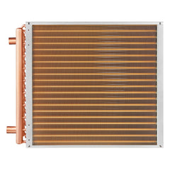 20"x 20" Heat Exchanger Water to Air 3-Row 3/8" Copper Ports 242 Fins
