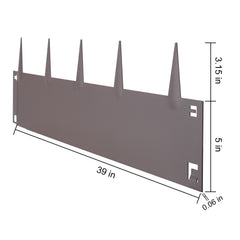 Steel Landscape Edging, 5-pack Steel Garden Edging Borders, 39" L x 5" H Strips, Hammer-in Edging Border, Bendable Metal Landscape Edging for Yard, Garden, Lawn, 3.15" Spike Height, Rustic Brown