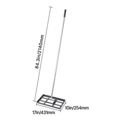 254 x 430 mm Lawn Leveling Rake 1980 mm Adjustable Handle for Yard Golf Court