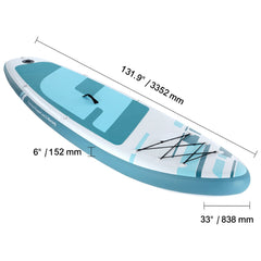 Inflatable Stand Up Paddle Board, 152 mm Wide SUP Paddleboard, with Board Accessories, Pump, Paddle, Fin, Phone Bag, Backpack, Ankle Leash, Repair Kit, Non-slip Deck for Youth & Adults