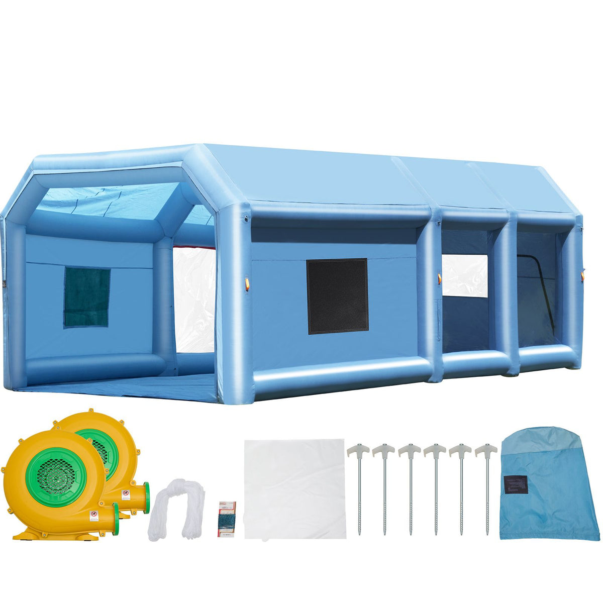 Inflatable Paint Booth 26.2x14.8x9.8ft Inflatable Spray Booth 950W+750W