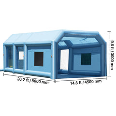 Inflatable Paint Booth 26.2x14.8x9.8ft Inflatable Spray Booth 950W+750W