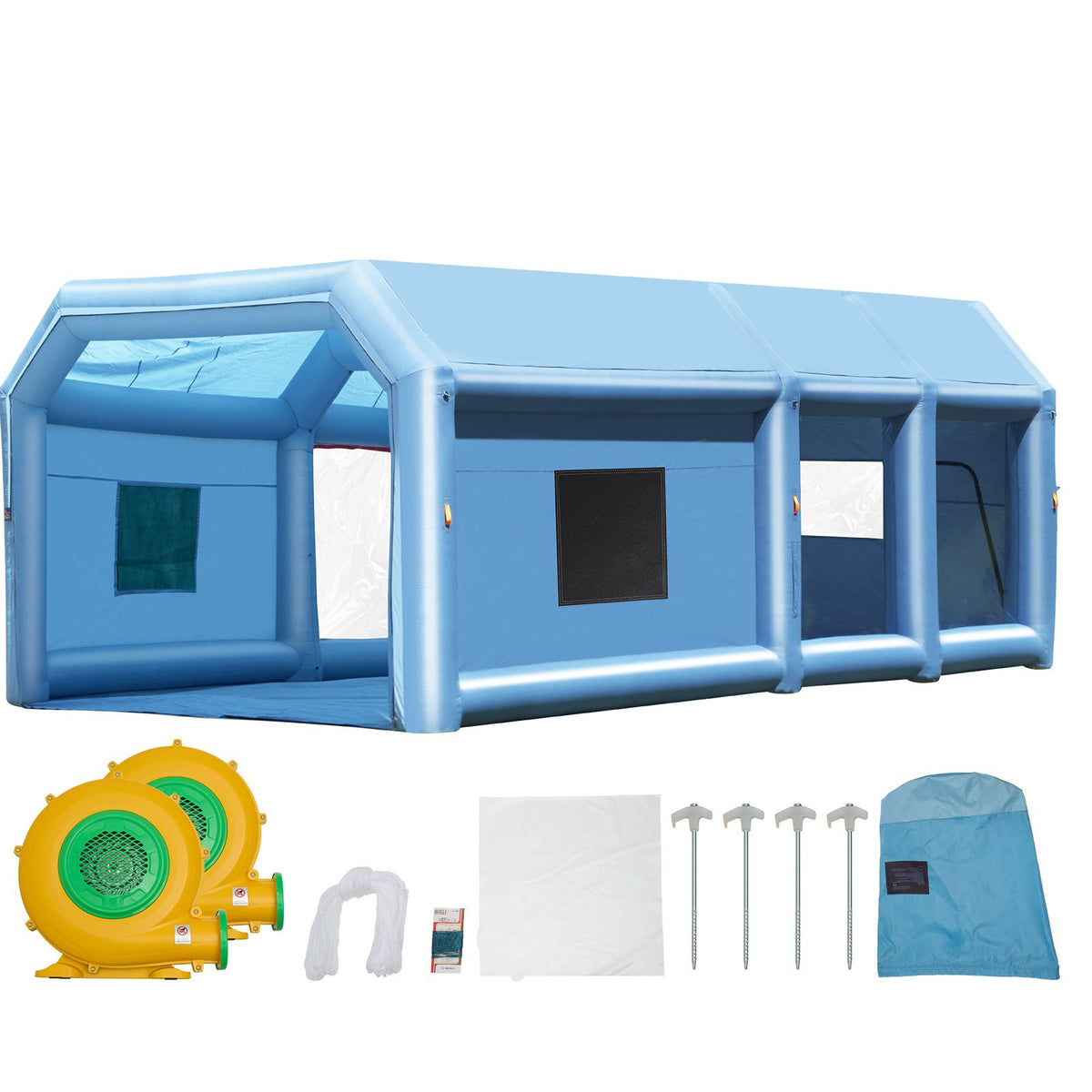 Inflatable Paint Booth 23x13.1x9ft Inflatable Spray Booth 750W+480W Blower