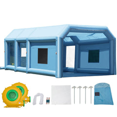 Inflatable Paint Booth 23x13.1x9ft Inflatable Spray Booth 750W+480W Blower