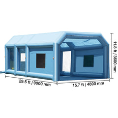 Inflatable Paint Booth 29.5x15.7x11.8ft Inflatable Spray Booth 950W+750W