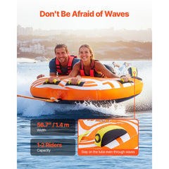Towable Tube for Boating 1-2 Riders Inflatable Boat Tubes and Towables