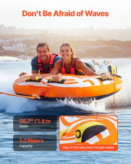 Towable Tube for Boating 1-2 Riders Inflatable Boat Tubes and Towables