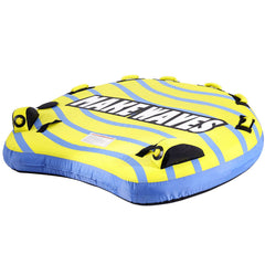 Towable Tube for Boating, 1-3 Riders Inflatable Towable Tube with Bumper Fins, 510 lbs Water Sport Towable Tubes for Boats to Pull, Full Nylon Cover, EVA Grab Handles and Speed Safety Valve