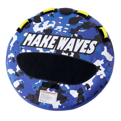 Towable Tube for Boating, 1-2 Riders Inflatable Boat Tubes and Towables, 340 lbs, 51.8" Round Water Sport Towable Tube for Boat to Pull, Full Nylon Cover, EVA Grab Handles and Speed Safety Valve