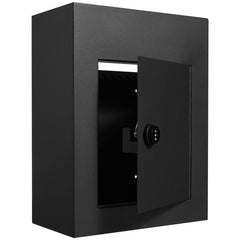 Through The Wall Drop Box, Heavy Duty Steel Through the Wall Mailbox with 2.8-7.9" 13" Combination Lock, 13x7x17" Mail Drop Box, Black