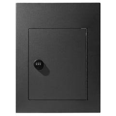 Through The Wall Drop Box, Heavy Duty Steel Through the Wall Mailbox with 2.8-7.9" 13" Combination Lock, 13x7x17" Mail Drop Box, Black