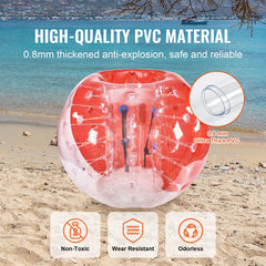 Inflatable Bumper Ball 1-Pack, 5FT/1.5M Body Sumo Zorb Balls for Teen & Adult, 0.8mm Thick PVC Human Hamster Bubble Balls for Outdoor Team Gaming Play, Bumper Bopper Toys for Garden, Yard, Park