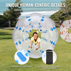 Inflatable Bumper Balls 2-Pack, 5FT/1.5M Body Sumo Zorb Balls for Teen & Adult, 0.8mm Thick PVC Human Hamster Bubble Balls for Outdoor Team Gaming Play, Bumper Bopper Toys for Garden, Yard, Park