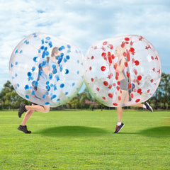 Inflatable Bumper Balls 2-Pack, 5FT/1.5M Body Sumo Zorb Balls for Teen & Adult, 0.8mm Thick PVC Human Hamster Bubble Balls for Outdoor Team Gaming Play, Bumper Bopper Toys for Garden, Yard, Park