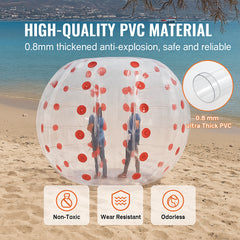Inflatable Bumper Ball 1-Pack, 5FT/1.5M Body Sumo Zorb Balls for Teen & Adult, 0.8mm Thick PVC Human Hamster Bubble Balls for Outdoor Team Gaming Play, Bumper Bopper Toys for Garden, Yard, Park