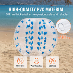 Inflatable Bumper Ball 1-Pack, 5FT/1.5M Body Sumo Zorb Balls for Teen & Adult, 0.8mm Thick PVC Human Hamster Bubble Balls for Outdoor Team Gaming Play, Bumper Bopper Toys for Garden, Yard, Park