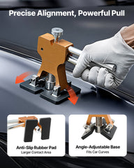 Dent Puller Kit, 61 PCS Paintless Dent Removal Kit with Golden Lifter, Slide Hammer T-Bar, Glue Gun, Auto Body Hail Damage Repair Remover Tools for Car Refrigerator Large Small Door Ding Repair