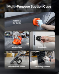 Dent Puller Kit, 100 PCS Paintless Dent Removal Kit with Golden Lifter, Bridge Puller, Slide Hammer T-Bar, Glue Gun, Auto Body Hail Damage Remover Tools for Car Refrigerator Door Ding Repair