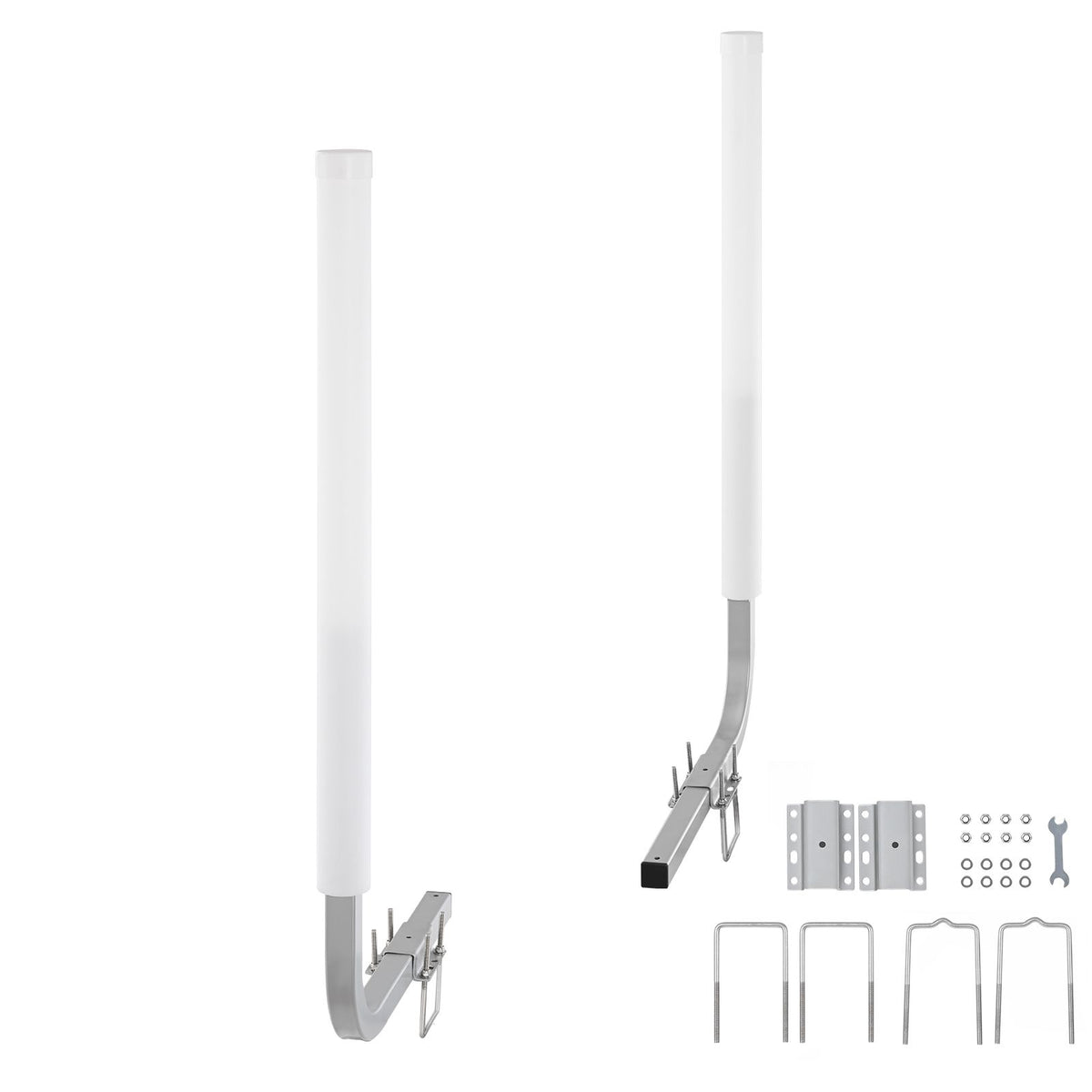 Boat Trailer Guide, 1016mm Adjustable Design Trailer Guide Poles, 2PCS High-Hardness Steel Trailer Guide-Ons, Trailer Guides with PVC Pipe Posts, for Ski Boat, Fishing Boat or Sailboat Trailer