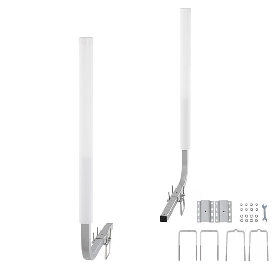 Boat Trailer Guide, 1016mm Adjustable Design Trailer Guide Poles, 2PCS High-Hardness Steel Trailer Guide-Ons, Trailer Guides with PVC Pipe Posts, for Ski Boat, Fishing Boat or Sailboat Trailer