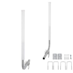Boat Trailer Guide, 1016mm Adjustable Design Trailer Guide Poles, 2PCS High-Hardness Steel Trailer Guide-Ons, Trailer Guides with PVC Pipe Posts, for Ski Boat, Fishing Boat or Sailboat Trailer