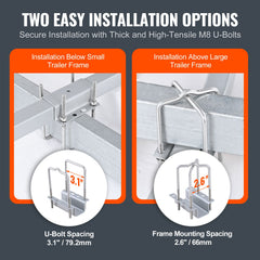 Boat Trailer Guide, 1016mm Adjustable Design Trailer Guide Poles, 2PCS High-Hardness Steel Trailer Guide-Ons, Trailer Guides with PVC Pipe Posts, for Ski Boat, Fishing Boat or Sailboat Trailer