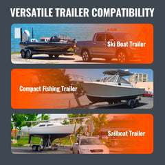 Boat Trailer Guide, 1016mm Adjustable Design Trailer Guide Poles, 2PCS High-Hardness Steel Trailer Guide-Ons, Trailer Guides with PVC Pipe Posts, for Ski Boat, Fishing Boat or Sailboat Trailer